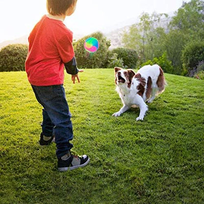 4 pcs Large Light Up Dog Balls Flashing Elastic Ball Glow in The Dark Interactive Pet Toys for for Golden Retriever,Labrador,Large Dogs - Image 3