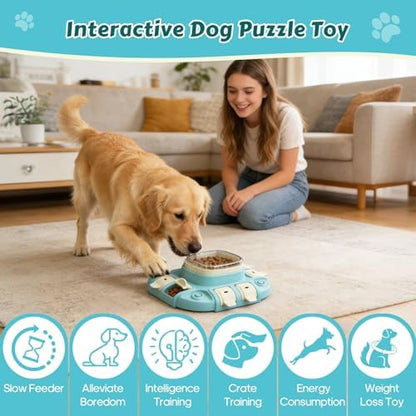 2 Levels Dog Puzzle Toy, Slow Feeder for Fast Eating Pets Interactive Dog Treat Puzzle Toys for IQ Training, Treat Dispenser for Small Medium Large Dogs, Cats - Image 6
