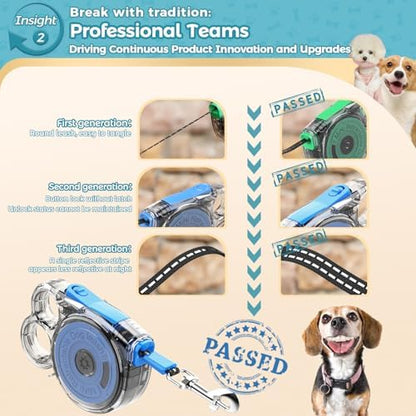 10 ft Retractable Dog Leash for Tiny & Small Dogs, Puppies, Cats - Image 3