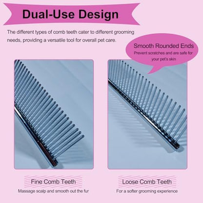 3 PCS Puppy Brush Grooming Kit (Pink) - Image 4