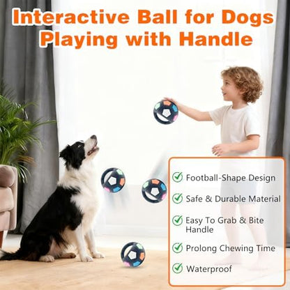 The Mellow Dog Calming Ball with Handle, Mellow Dog Calming Ball,Squeaky Floating Rubber Balls,Interactive Balls for Dogs Playing,Water Play,Training & Outdoor Games (Black) - Image 4