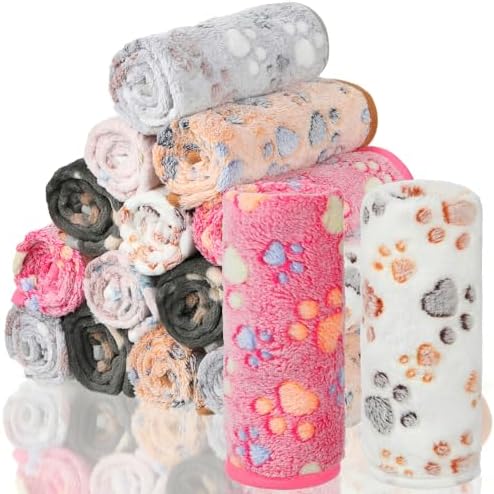 Retainbre 18Pcs Puppy Blankets for Small Dogs, Cats, Kitten, 23X16 Inch by Retainbre