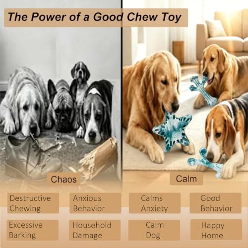 YINEYA Dog Toys for Aggressive Chewers, 3-Pack Tough Dog Chew Toys - Image 6