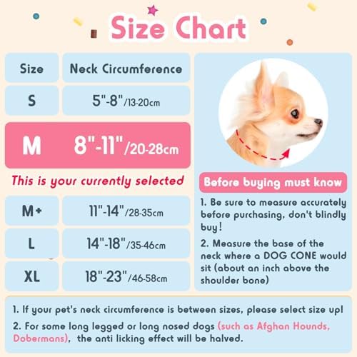 Inflatable Dog Pillow Cone Collar After Surgery, Donut Soft Neck Cone for Pug Dachshund Medium Dogs, etc, Recovery E Collar to Stop Licking Pink - Image 2