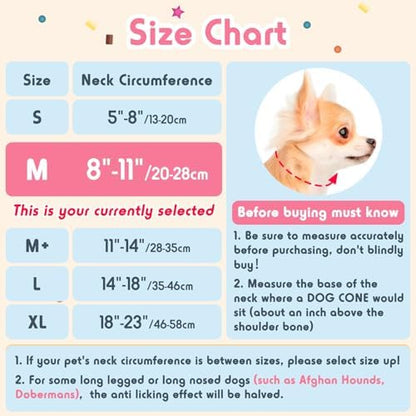 Inflatable Dog Pillow Cone Collar After Surgery, Donut Soft Neck Cone for Pug Dachshund Medium Dogs, etc, Recovery E Collar to Stop Licking Pink - Image 2