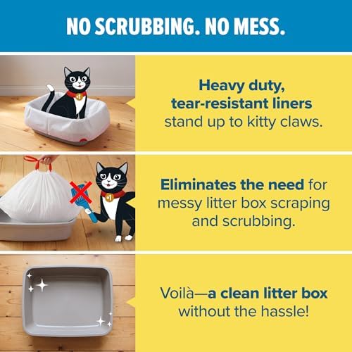 Jonny Cat Litter Box Liners Heavy Duty, Tear & Leak Resistant Jumbo 30ct - Image 5
