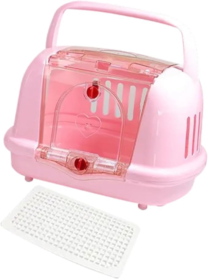 Dog Dog Crate Dog Carrier,Portable Sturdy Breathable Pet Travel Carrier Travel Kennel for Dog Kitten Cat Camping Airline, Pink