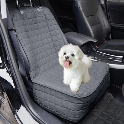 Elegant Comfort Premium Pet Car Seat Cover for Front Seat, Luxury Microfiber Car Seat Protector, Heavy Duty and Durable, Non-Slip and Waterproof Car Seat Cover for Trucks, Cars, and SUVs, Gray by ELEGANTCOMFORT