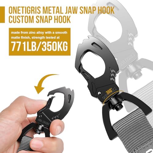 OneTigris Tactical Bungee Leash with 2 Handles Quick Release (Grey) - Image 4