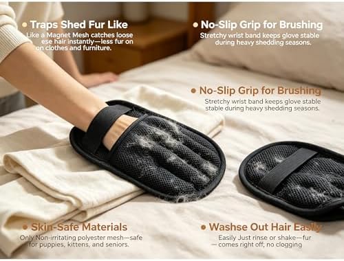 Pet Hair Remover Glove for Cats Dogs Electrostatic Uproot Clean Glove - Image 4