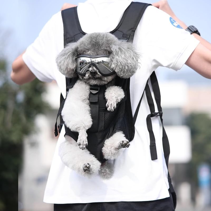 Wakytu Pet Front Dog Carrier Backpacks, Adjustable Dog Backpack Carrier, Comfortable Shoulder Straps, Soft Sponge Cushion, Designed to Fit Pets, S Size, 2-7LB - Image 2