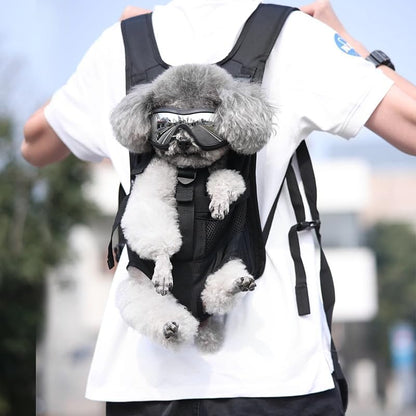 Wakytu Pet Front Dog Carrier Backpacks, Adjustable Dog Backpack Carrier, Comfortable Shoulder Straps, Soft Sponge Cushion, Designed to Fit Pets, S Size, 2-7LB - Image 2