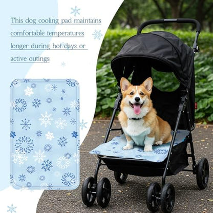 Nuanchu Pet Cooling Mat, Snowflake, 11.81 x 19.69 Inches, 1 Pcs - Image 4