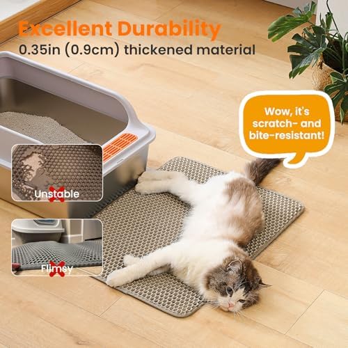 Cat Litter Mat, Double Layer Honeycomb Litter Box Mat - Image 5