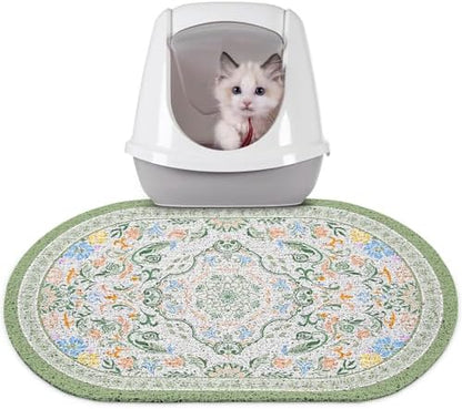 Bienbee Cat Litter Mat, 24" x 15" Dense Trapping Mesh for Litter Boxes by Bienbee