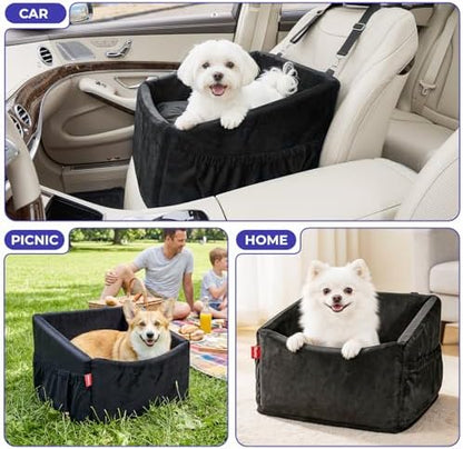 BurgeonNest Small Dog Car Seat for Dogs Up to 25 lbs (Black) - Image 6