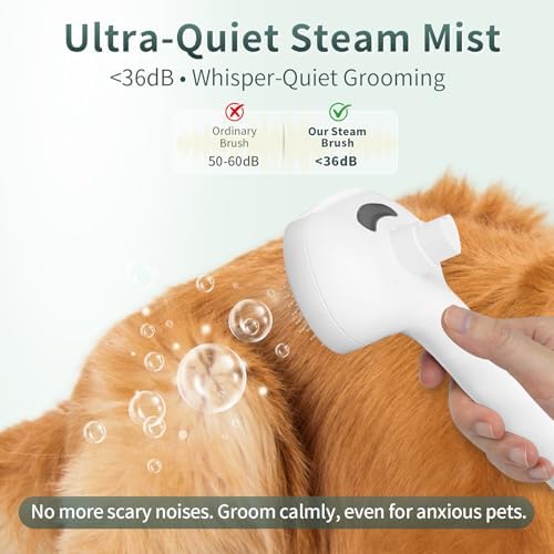 3-in-1 Self-Cleaning Shedding Steam Brush for Dogs & Cats - Image 5