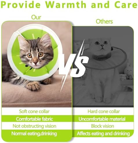 Soft Adjustable Cat Cone Collar, Comfortable Cat Recovery Collar - Image 7