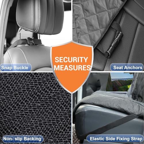 Dog Car Seat Cover for Back Seat Bench Cover, Compatible for Armrest 100% Waterproof & Nonslip Backseat Protector for Pet （Standard） - Image 5