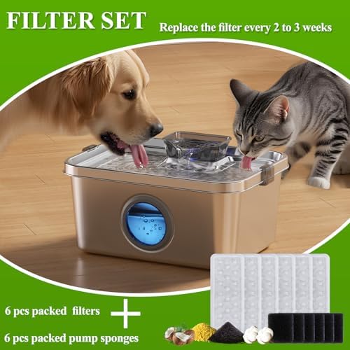 PETIMI Accessories Set (Replacement Filter & Water Pump Sponge) for Pet Water Fountain- 6 pcs Packed Filters & 6 pcs Packed Sponges, Only Suitable for PETIMI Pet Water Fountain (Model PF-SS-01/02/03) - Image 4