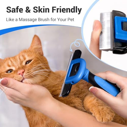 MIU COLOR Pet Grooming Brush, Deshedding Tool for Dogs & Cats, Navy Blue - Image 5