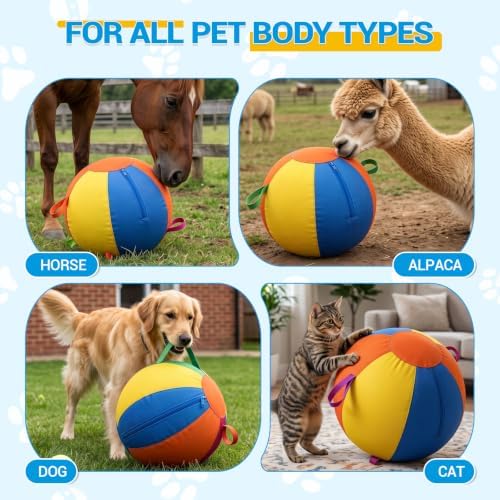 18'' Heavy Duty Herding Ball for Dogs with Handles, Inflatable Training Toy - Image 5