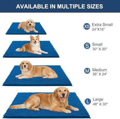 OLANLY Dog Door Mat for Muddy Paws 36x24, Extra Absorbent Chenille Mud Mat - Image 2