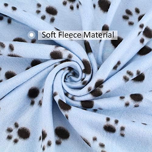 Comsmart Pet Blanket Dog Cat Soft Fleece Blankets Sleep Mat Pad Bed Cover with Paw Print for Kitten Puppy and Other Small Animals, 6 Pack of 39x31 Inches - Image 2