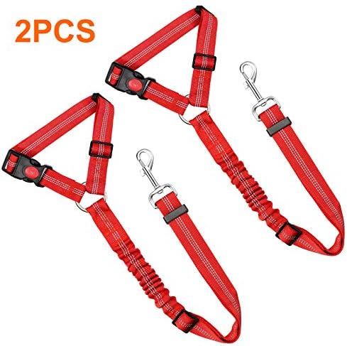 BWOGUE 2 Pack Dog Seat Belt for Car, Headrest Restraint Safety Straps - Image 2
