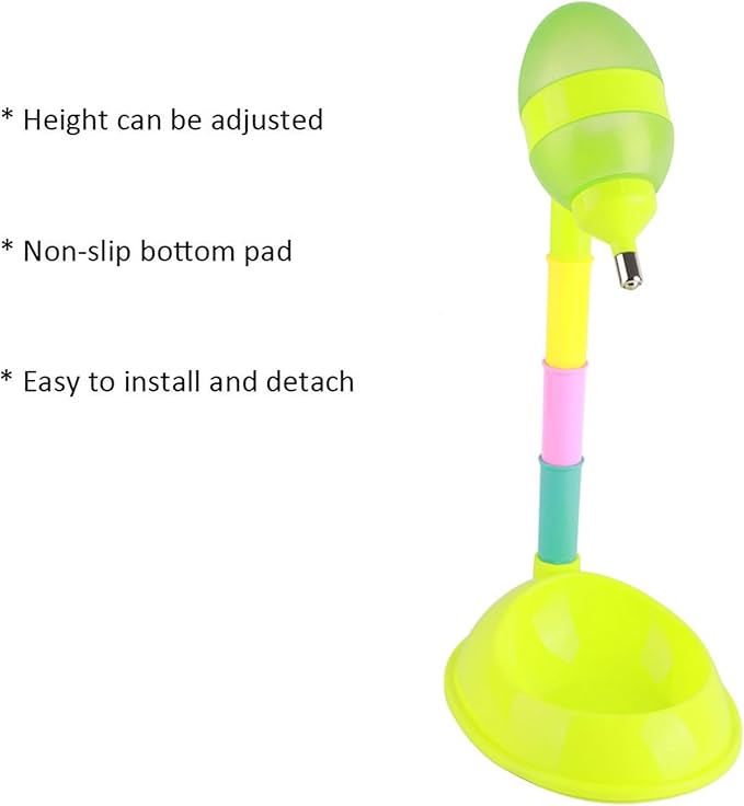 Pet Standing Water Dispenser, 650ml Capacity Dog Water Dispenser Cat Dog Standing Bowl Adjustable Height Pet Feeder for Home