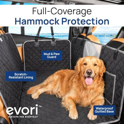 evori Dog Guard, Waterproof Dog Car Seat Cover with Mesh Barrier, Hammock - Image 3