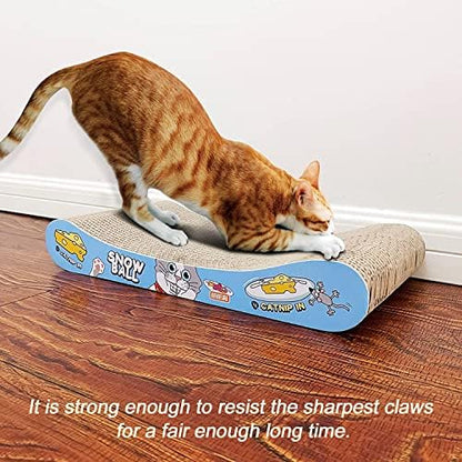 TTCAT Cat Scratching Pad, 2 Pack Corrugated Cat Scratcher Cardboard, Bone Type Durable Cat Scratching Board Reversible for Furniture Protection. - Image 6