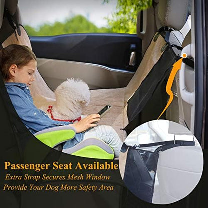 VIVAGLORY Dog Seat Cover Dog Hammock, Large, Heather Khaki - Image 4