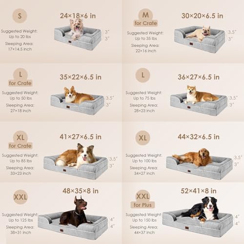 EHEYCIGA Orthopedic Extra Large Dog Bed, Waterproof Washable XL Pet Bed 44" - Image 2