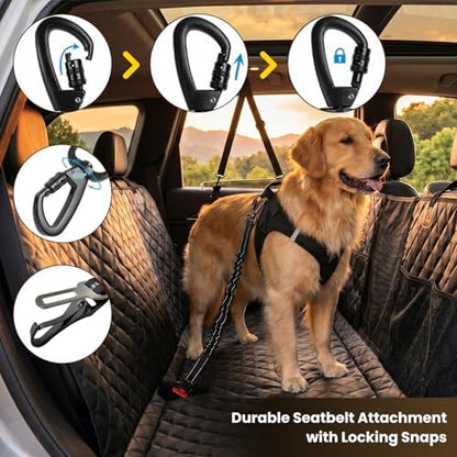 Dog Seat Belt for Car, 3-in-1 Adjustable Dog Seatbelt, Black - Image 4