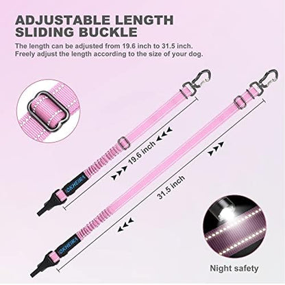 IOKHEIRA Dog Seatbelt - Adjustable Reflective Bungee Harness with Aluminum Swivel Carabiner - Image 5