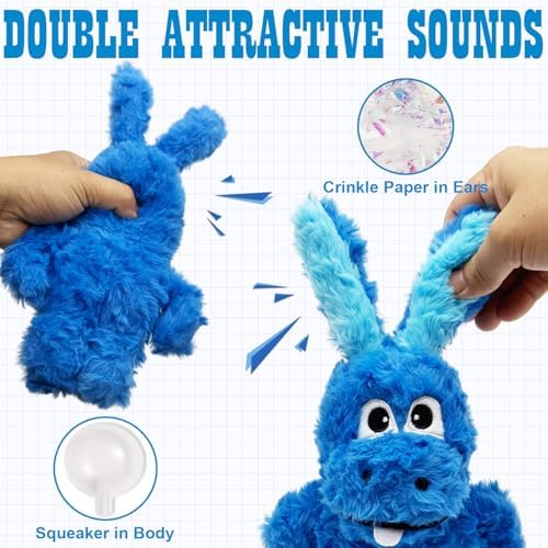 Donkey Squeaky Plush Dog Toy for Small Medium Large Dogs, Blue - Image 2