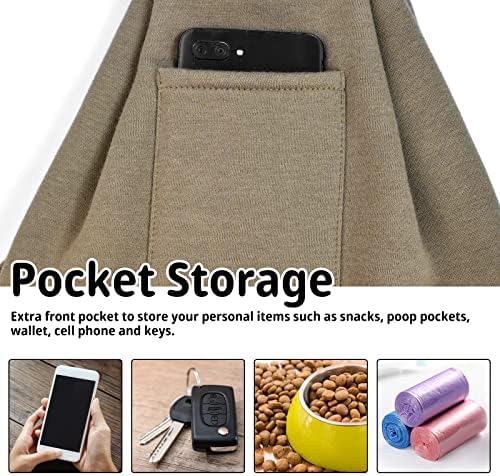CUBY Dog and Cat Sling Carrier - Hands Free Reversible Pet Papoose Bag - Soft Pouch and Tote Design - Suitable for Puppy, Small Dogs Cats Outdoor Travel(Khaki, Unadjustable Strap) - Image 3