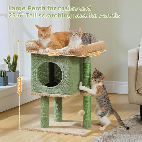 PAWZ Road 26”Cat Tower Cactus Cat Tree for Small Space - Image 2