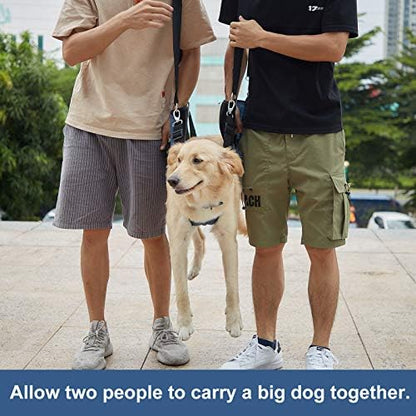 COODEO Dog Carry Sling, Emergency Backpack Pet Legs Support & Rehabilitation Dog Lift Harness for Nail Trimming, Dog Carrier for Senior Dogs Joint Injuries, Arthritis, Up and Down Stairs (M, Blue) - Image 5