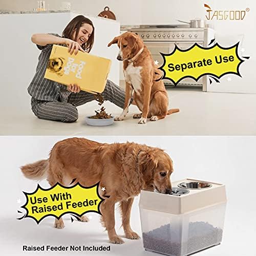 JASGOOD Dog Slow Feeder - Reduce Slip Puzzle Bowl for Raised Pet Feeders - Interactive Bloat Stop Elevated Diners Replacement Bowl (Gray, Fit Opening 7.5"-8") - Image 5
