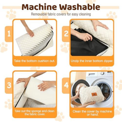 Dog Car Seat for Medium/Large Dogs up to 60LBS Memory Foam Dog Booster Seat - Image 6