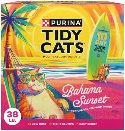 Purina Tidy Cats Bahama Sunset Scented Clumping Cat Litter Odor Control Formula by PurinaTidyCatsLitter