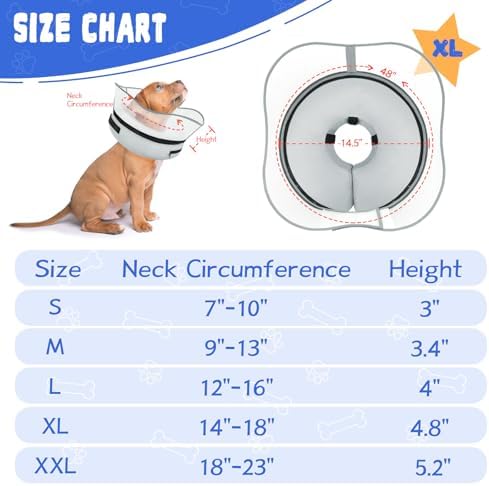 Elevated Inflatable Dog Cone Collar Alternative After Surgery, Dog Donut Collar, Soft Pet Cone to Stop Licking for Small Medium Large Dogs - Image 6