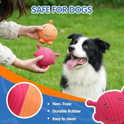 Dog Squeaky Balls Toys Rubber Soft Latex Dog Toys Chewing Squeaky Toy for Puppy Small Medium Pets - Image 6