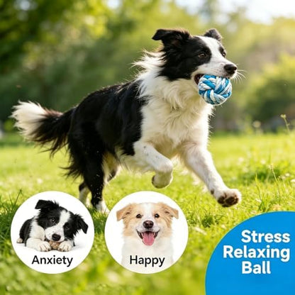 10 Pack Heavy Duty Cotton Dog Rope Balls for Puppies & Aggressive Chewers - Image 5