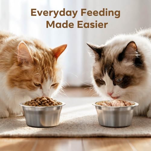 300 Pack Disposable Cat Bowl Liners with 2 Stainless Steel Bowls - Image 7