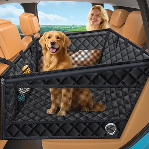 URPOWER Hard Bottom Dog Car Seat for Back Seat, Waterproof Hammock by URPOWER
