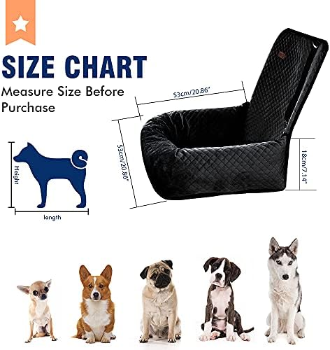 Dog Car Seat Pet Booster Seat Pet Travel Safety Car Seat,The Dog seat Made of Materials is Safe and Comfortable, and can be Disassembled for Easy Cleaning (Black) - Image 2