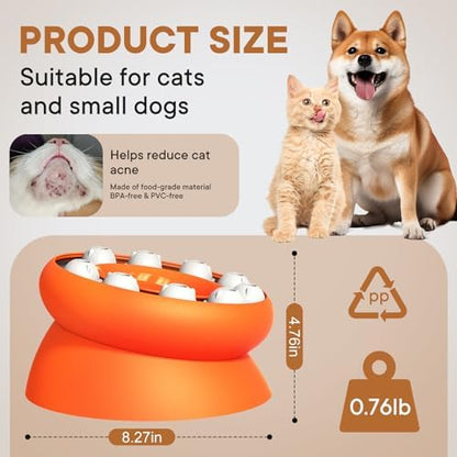 Cat Puzzle Feeder Slow Food Bowl–Interactive Slow Feeder Toys for Indoor Cats, Treat Dispensing Toy to Control Eating, Prevent Overeating & Enrichment Feeding - Image 6